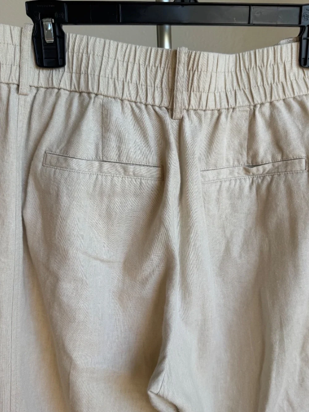 ZARA LINEN BLEND JOGGING PANTS SAND SIZE S